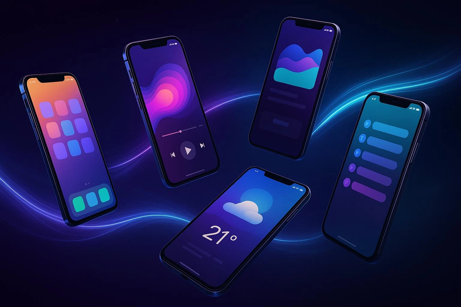 Mobile app development background